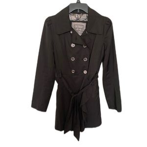 GUESS Black Trenchcoat Small